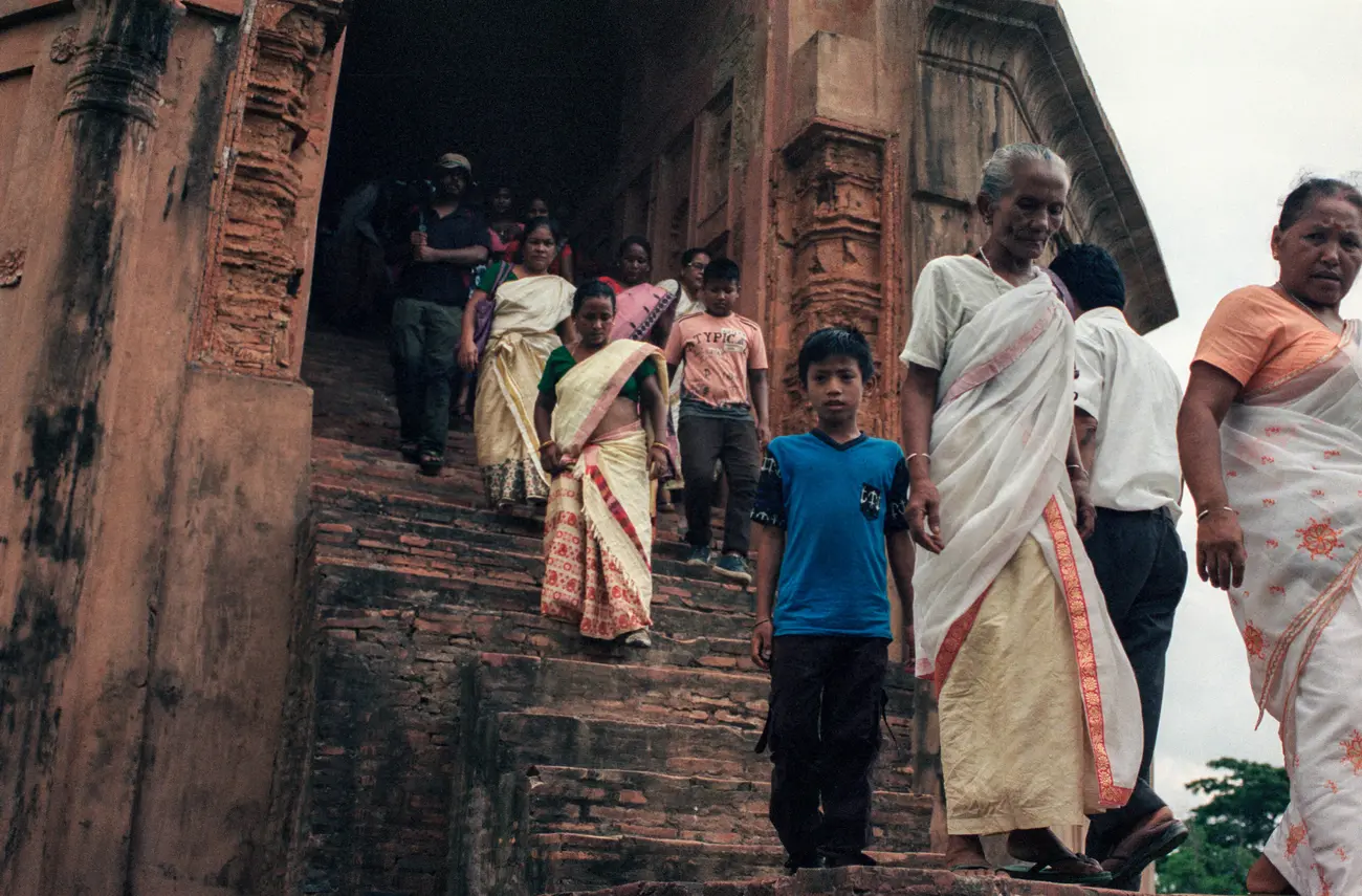 The stairs to Rang Ghar's top floor