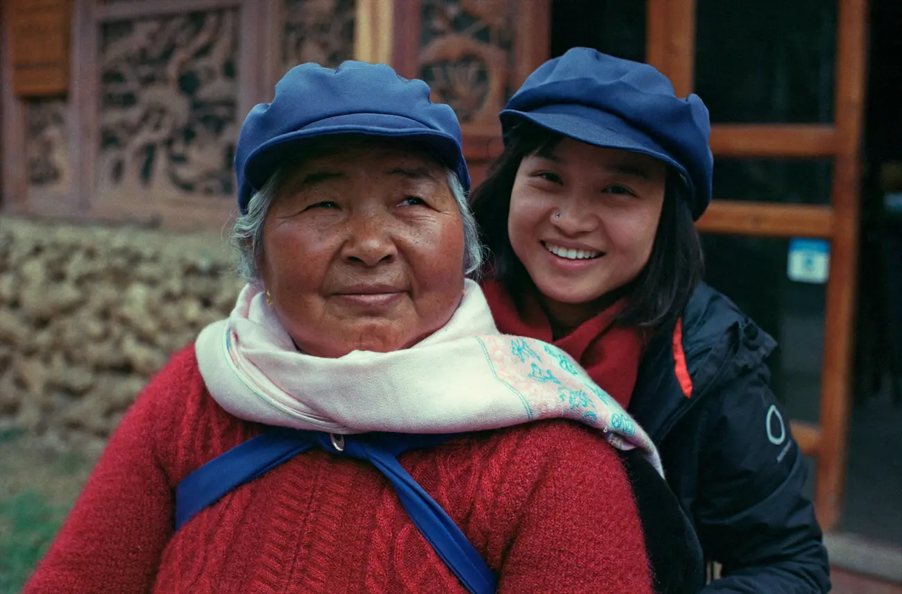 Grandma Zhao with our producer, Liyuan, who seems to have adopted herself into grandma's family.
