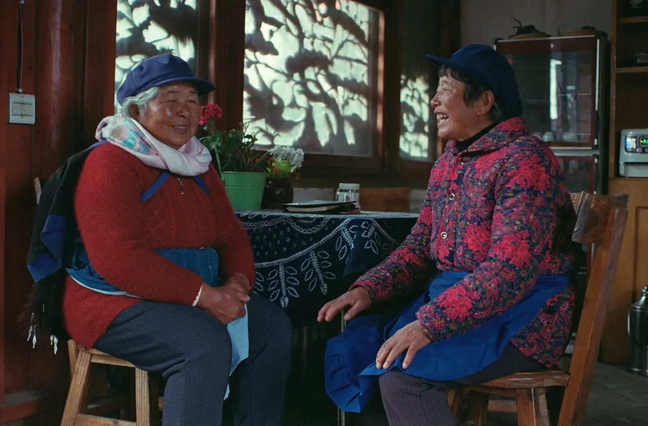 Best friends forever: Zhao nainai and Li nainai gossip like they have done for decades.