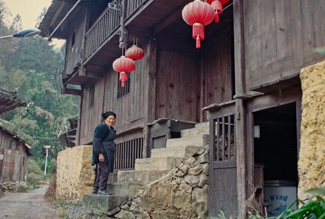 Meng-nainai with her 40-year-old house, still standing strong.